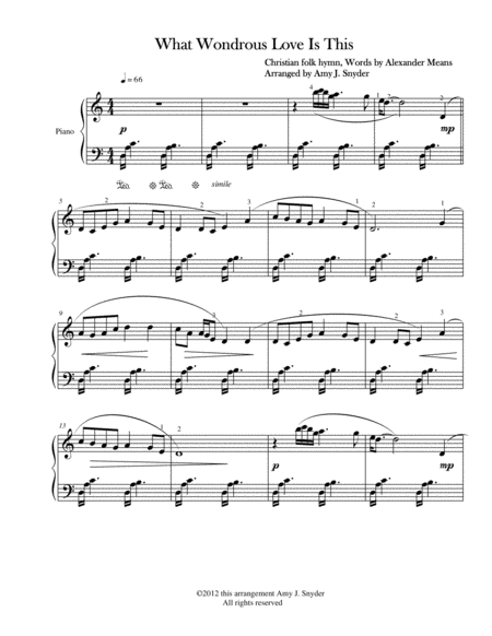 What Wondrous Love Is This Piano Solo Page 2