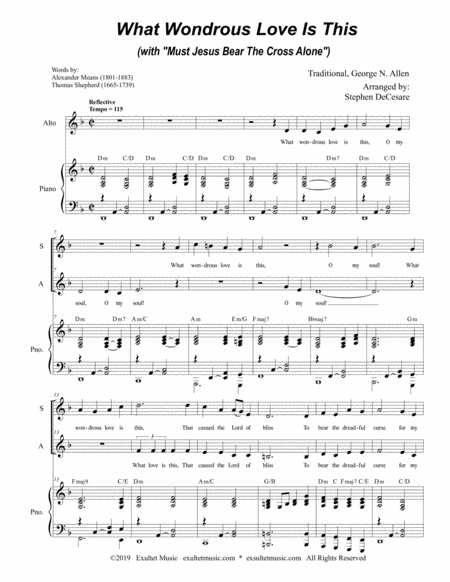 What Wondrous Love With Must Jesus Bear The Cross Alone Duet For Soprano Alto Solo Page 2