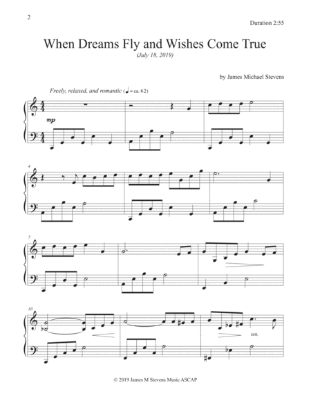 When Dreams Fly And Wishes Come True Romantic Piano Page 2