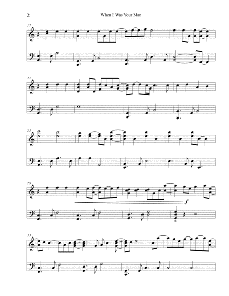 When I Was Your Man Short Piano Solo Page 2