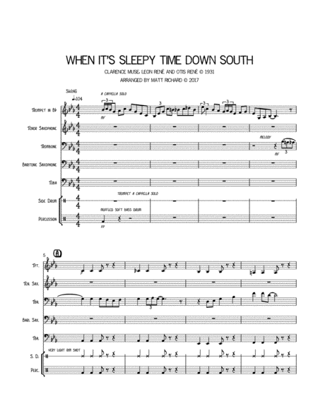 When Its Sleepy Time Down South New Orleans Brass Band Page 2