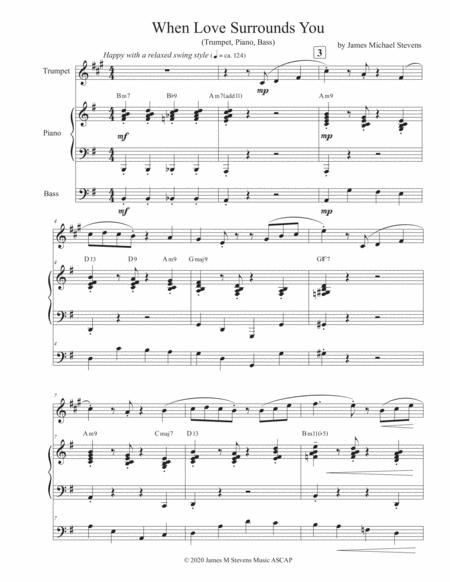 When Love Surrounds You Trumpet Piano Bass Jazz Trio Page 2
