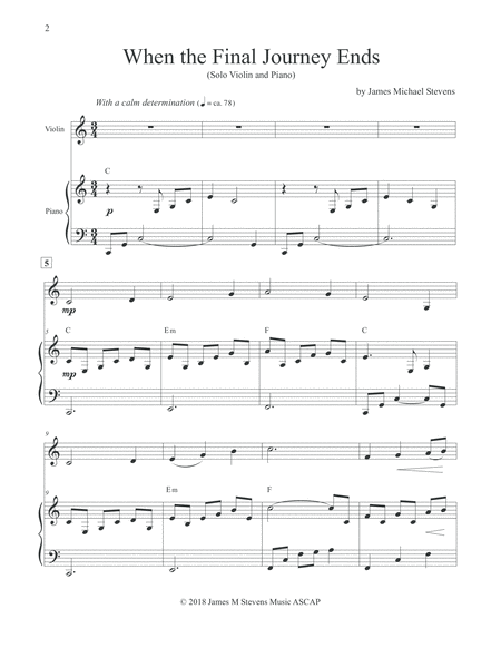 When The Final Journey Ends Violin Piano Page 2