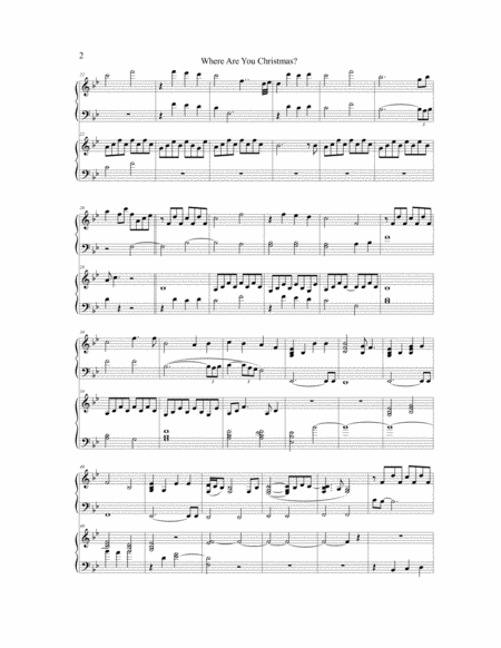 Where Are You Christmas 4 Hand Piano Page 2