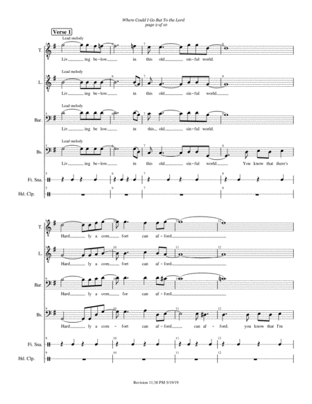 Where Could I Go Ttbb Choral Page 2