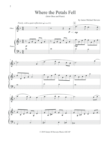 Where The Petals Fell Oboe Piano Page 2