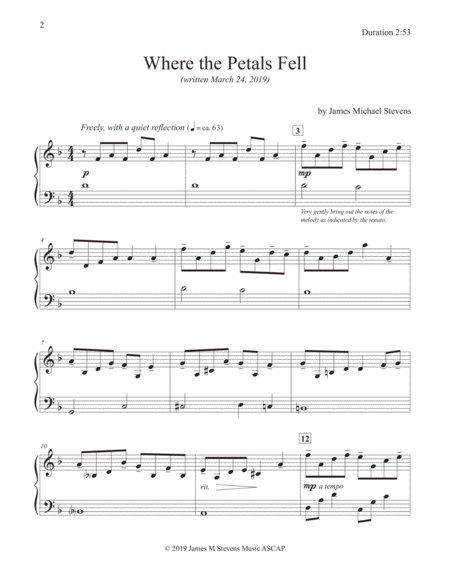 Where The Petals Fell Reflective Piano Page 2