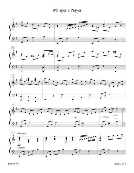 Whisper A Prayer Piano Solo Page 2