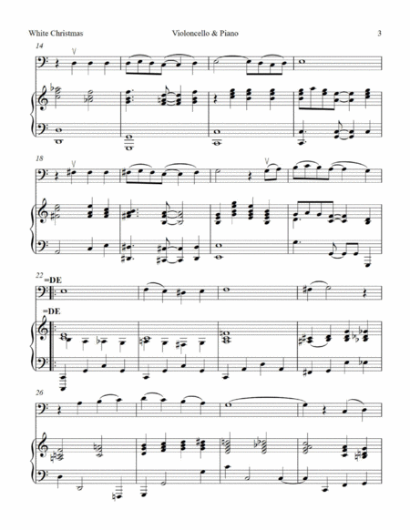 White Christmas By Irving Berlin Cello Piano Complete Verse Chorus Page 2