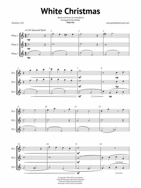 White Christmas Flute Trio Page 2