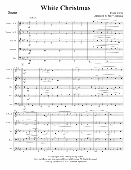 White Christmas For Brass Quintet Page 2