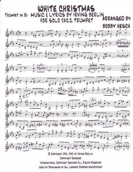 White Christmas For Solo Jazz Trumpet Page 2