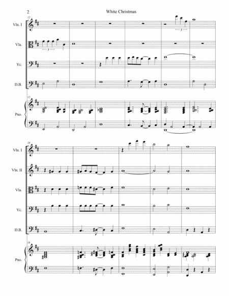 White Christmas For String Quintet Page 2