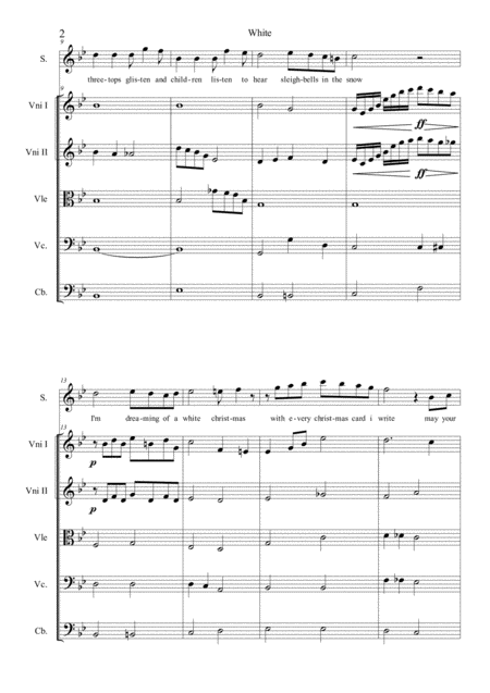 White Christmas For Strings And Voice Page 2