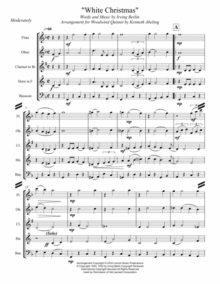 White Christmas For Woodwind Quintet Page 2