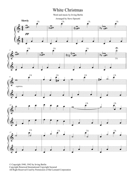 White Christmas Original Piano Arrangement Page 2