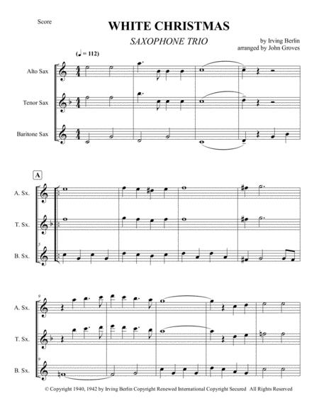 White Christmas Saxophone Trio Page 2