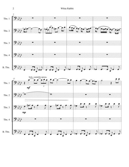 White Rabbit For Trombone Quintet Page 2