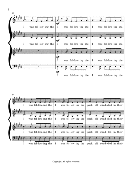 White Winter Hymnal A Capella Arrangement Page 2