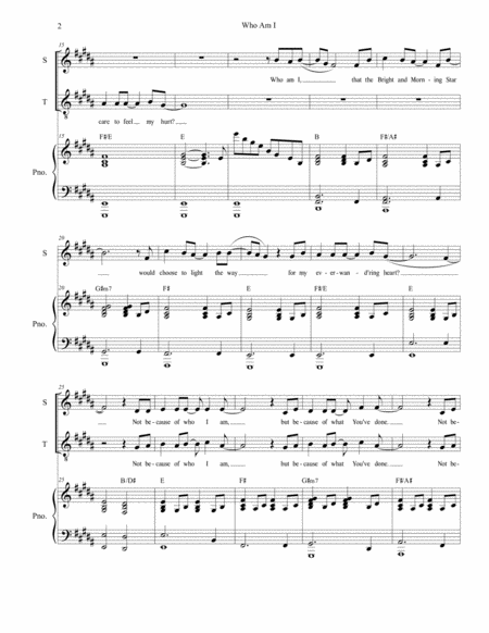 Who Am I For 2 Part Choir Sop Ten Page 2