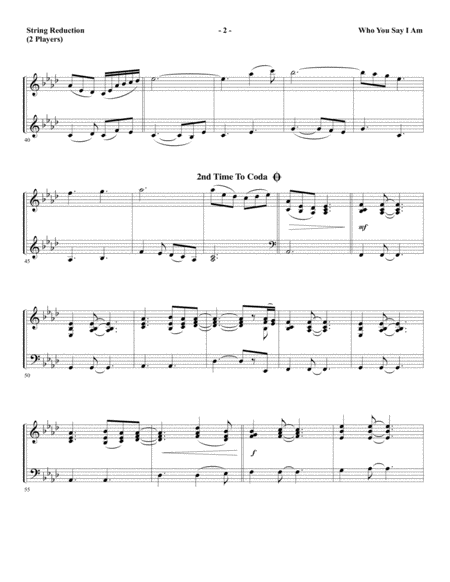 Who You Say I Am Arr Ed Hogan Keyboard String Reduction Page 2