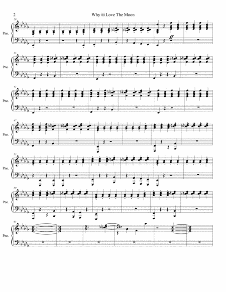 Why Iii Love The Moon Piano Transcription Page 2