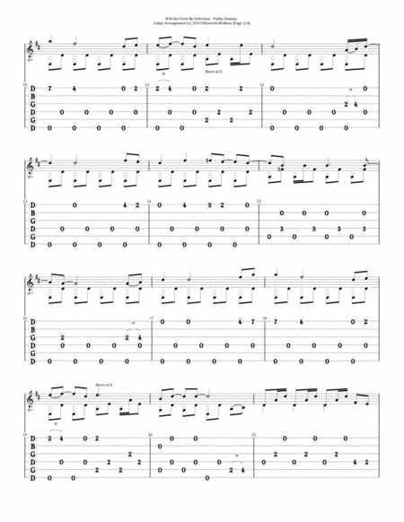 Will The Circle Be Unbroken For Fingerstyle Guitar Tuned Open G Dgdgbd Page 2