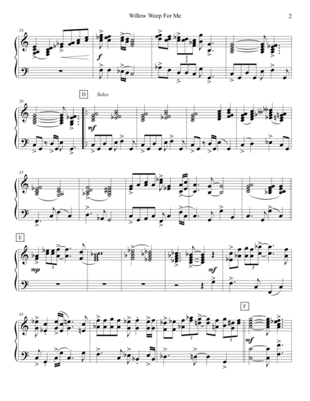 Willow Weep For Me Strings Electric Piano Page 2