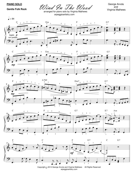 Wind In The Wood Piano Solo Page 2