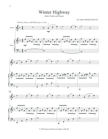 Winter Highway Violin Piano Page 2