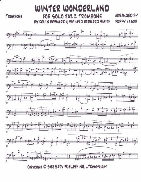 Winter Wonderland For Solo Jazz Trombone Page 2