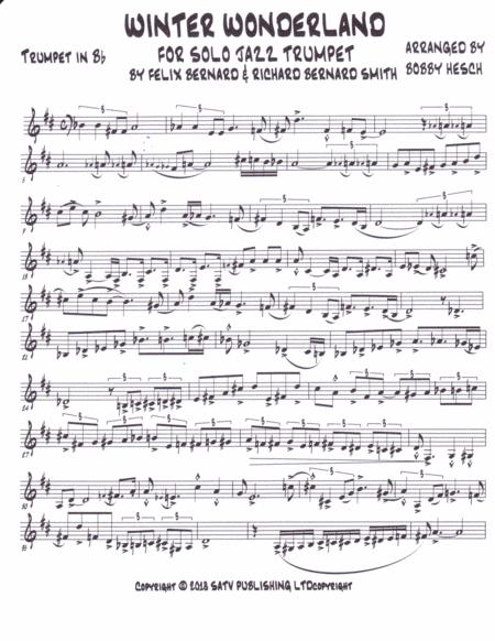 Winter Wonderland For Solo Jazz Trumpet Page 2