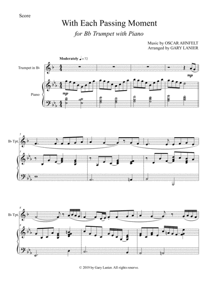 With Each Passing Moment Bb Trumpet With Piano Score Part Included Page 2