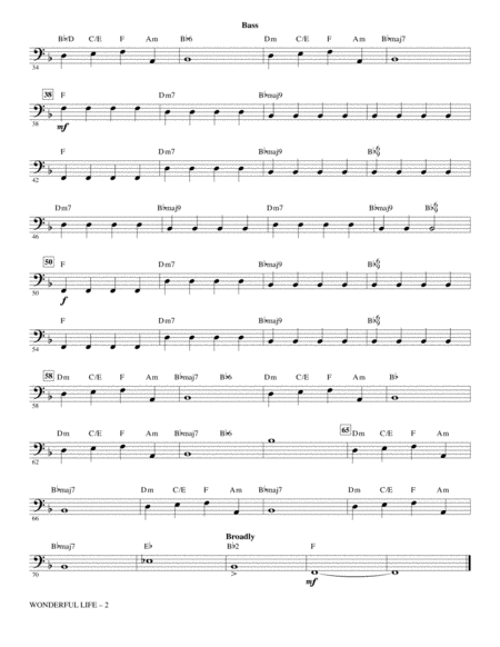 Wonderful Life From Smallfoot Arr Mark Brymer Bass Page 2