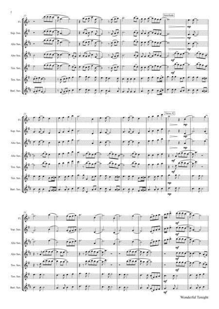 Wonderful Tonight Eric Clapton Saxophone Trio Page 2