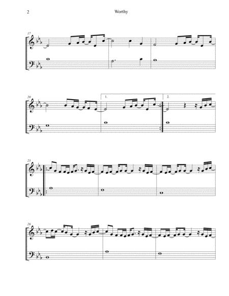 Worthy Elevation Worship Sheet Music Easy Page 2