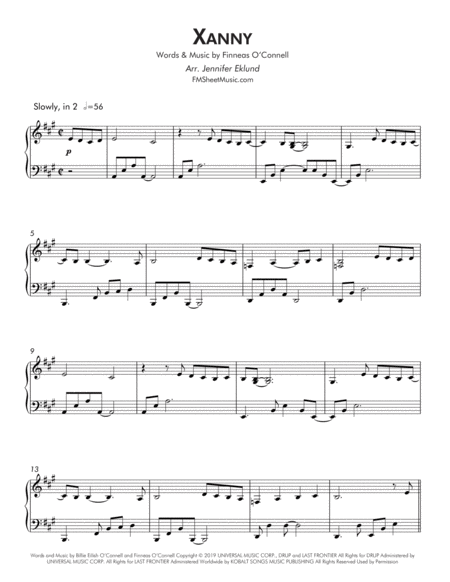 Xanny Intermediate Piano Page 2