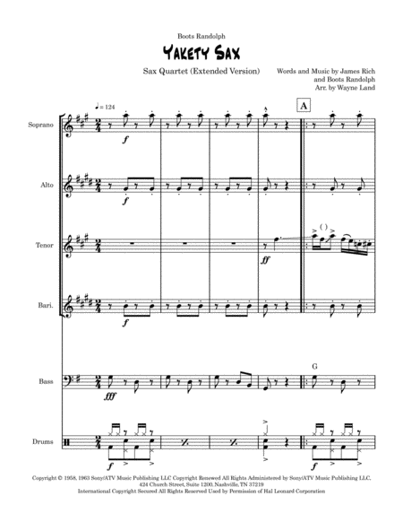 Yakety Sax Long Version Sax Quartet Page 2