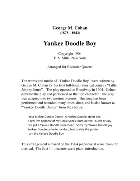 Yankee Doodle Boy For Recorder Quartet Page 2