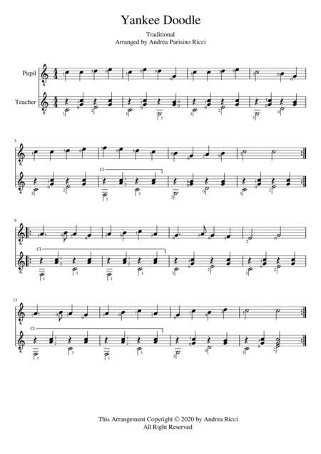 Yankee Doodle Easy Guitar Fingerstyle Song Page 2