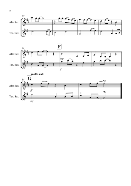 Yesterday For Alto And Tenor Saxophone Duet Page 2