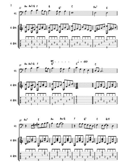 Yesterday For Violoncello And Guitar Early Intermediate Page 2