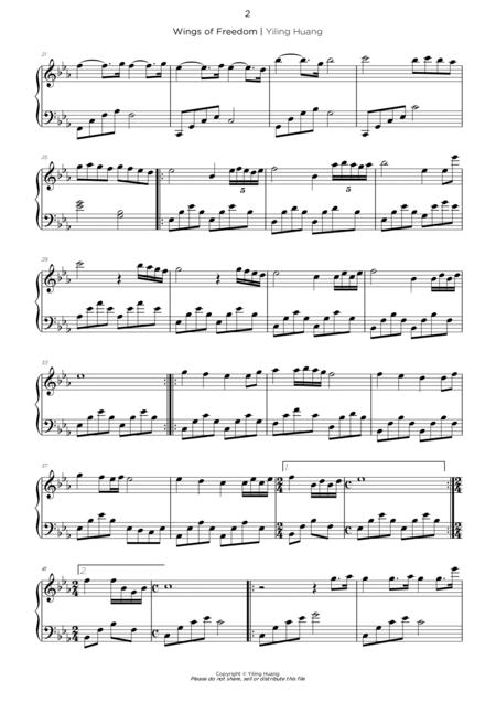 Yiling Huang Piano Solo Wings Of Freedom Page 2