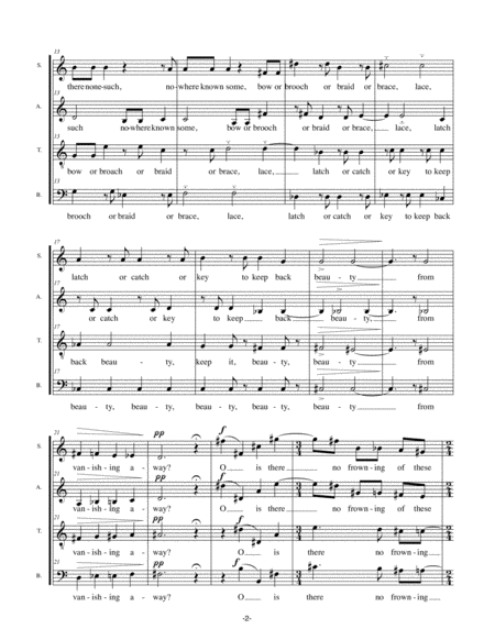 Yonder For A Capella Mixed Chorus On Gerard Manley Hopkins Poem The Leaden Echo And The Golden Echo Page 2