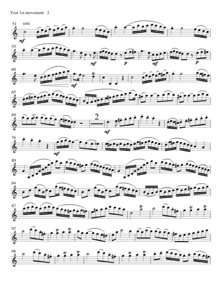 Yost Concerto In Bb For Clarinet And Orchestra Page 2