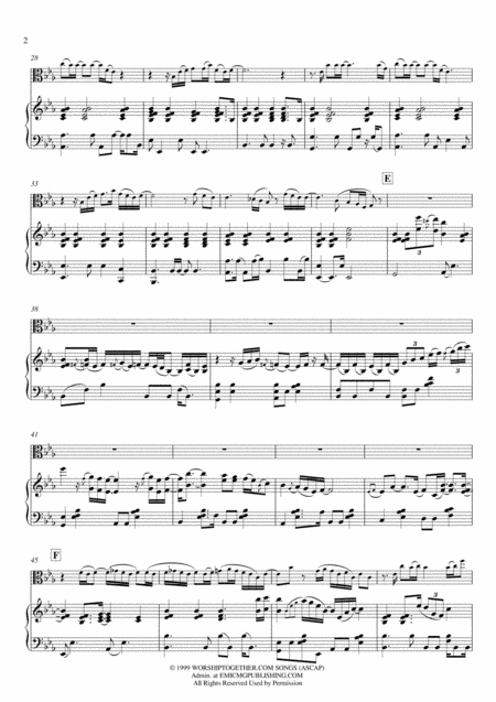 You Are My King Amazing Love Piano Viola Early Intermediate Page 2