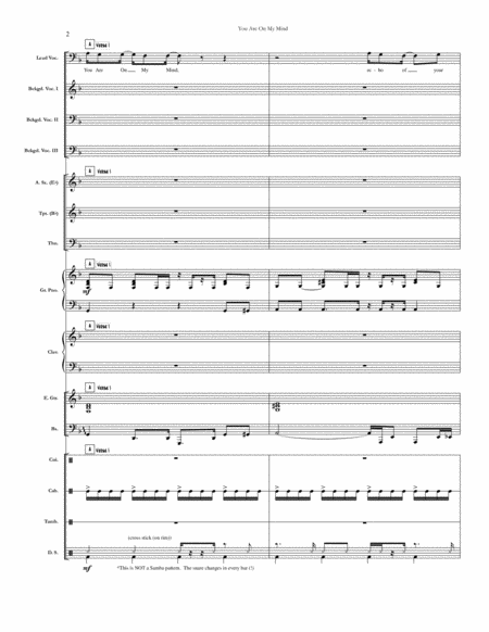 You Are On My Mind Chicago Full Score Set Of Parts Page 2