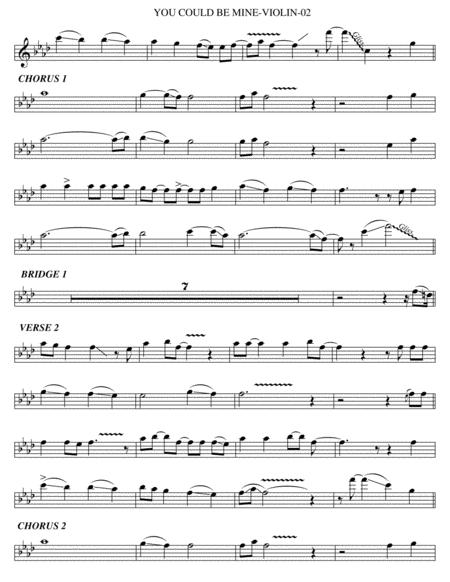You Could Be Mine Violin Page 2