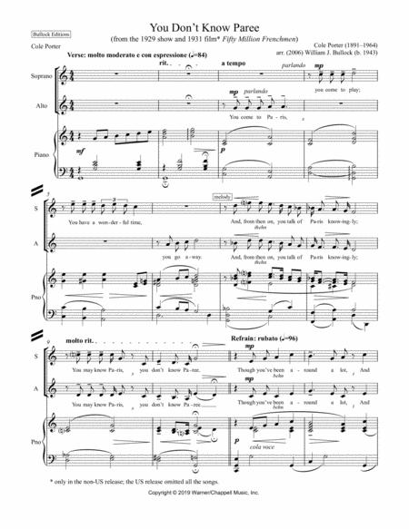 You Dont Know Paree Chorus Piano Page 2