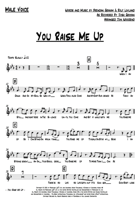 You Raise Me Up 9 Piece Chart Page 2